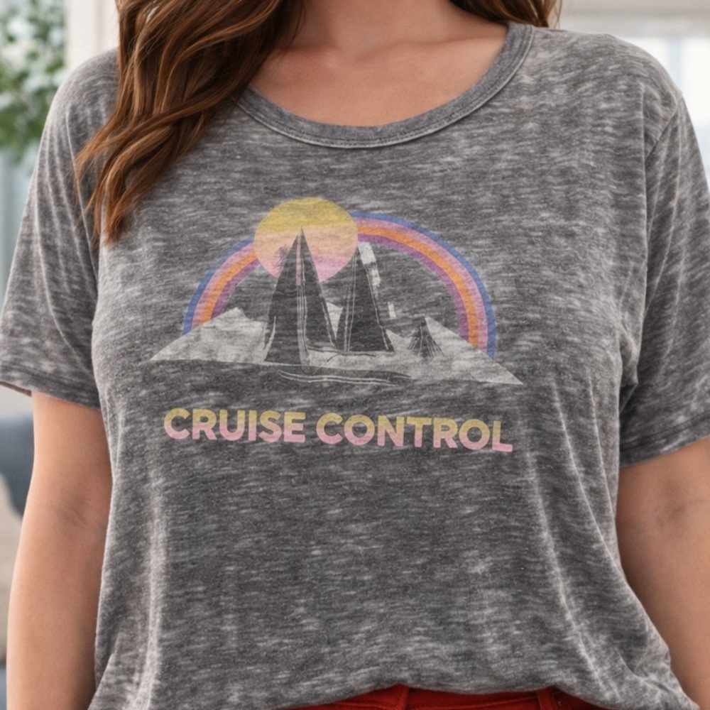 Hurley Heather Gray Crewneck Tee with Subtle Logo